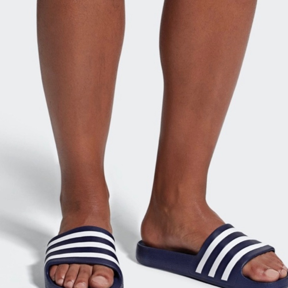 adidas flip flop slide and red tank top BUNDLE